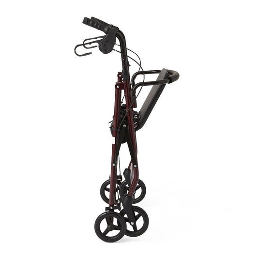 Medline Basic Steel Rollator with 6" Wheels, Burgundy