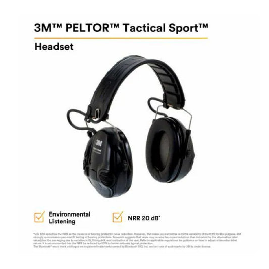 3M™ PELTOR™ Tactical Sport™ Electronic Headset, Foldable Headband, Black