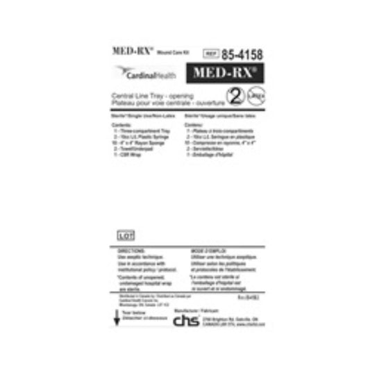 Med-Rx® Central Line Tray, Opening- 85-4158- Case of 25 Tray