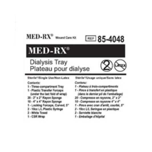 Med-Rx® Dialysis Tray- 85-4048 - Case of 24 Tray