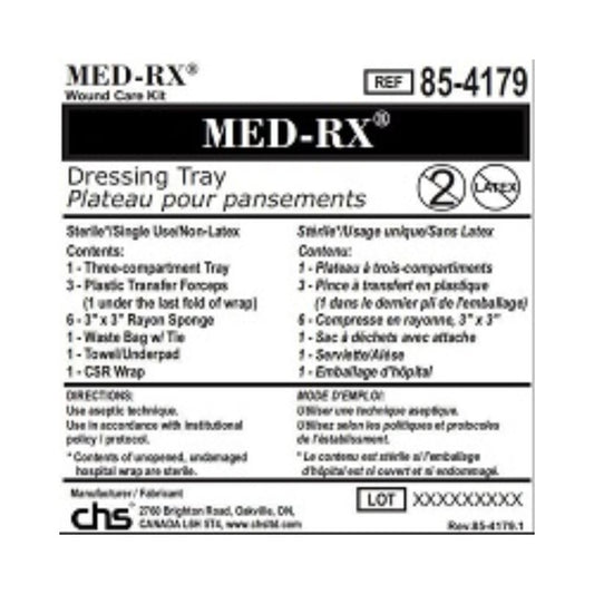 Med-Rx® Dressing Tray- 85-4179 - Case of 100 Tray