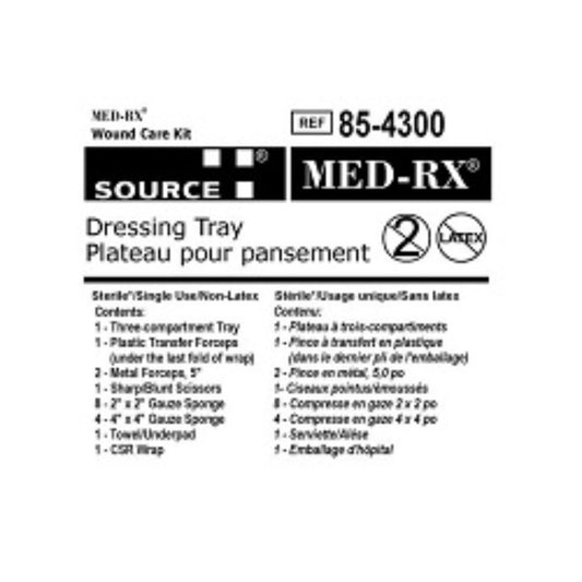 Med-Rx® Dressing Tray- 85-4300 - Case of 30 Tray