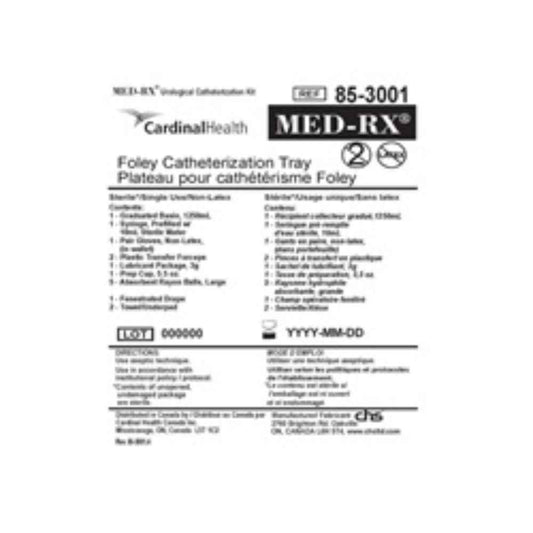 Med-Rx® Foley Catheterization Tray- 85-3001- Case of  16 Tray