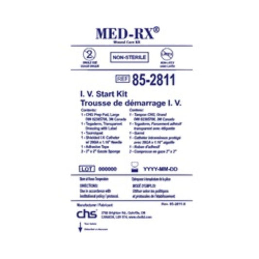 Med-Rx® IV Start Kit- 85-2811 - Case of 100 Kit