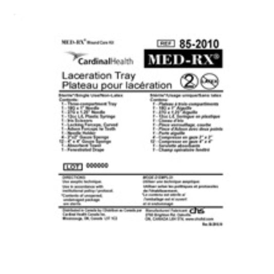 Med-Rx® Laceration Tray- 85-2010 - Case of 25 Tray