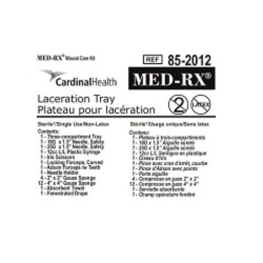 Med-Rx® Laceration Tray- 85-2012 - Case of 25 Tray