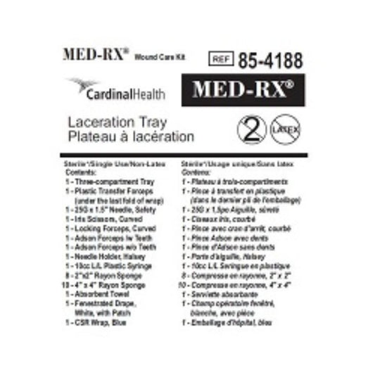 Med-Rx® Laceration Tray - 85-4188 - Case of 25 Tray