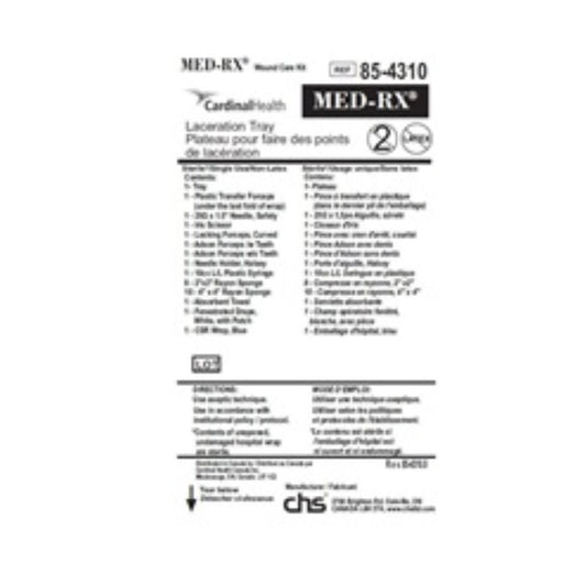 Med-Rx® Laceration Tray 85-4310 - Case of 25