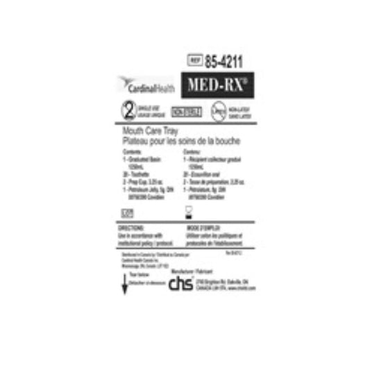 Med-Rx® Mouth Care Tray- 85-4211N - Case of 16 Tray