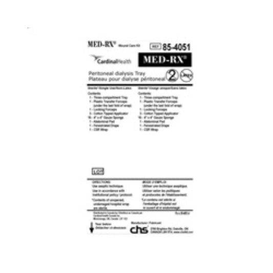 Med-Rx® Peritoneal Dialysis Tray- 85-4051 - Case of 30 Tray