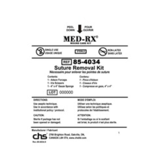 Med-Rx® Suture Removal Tray- 85-4034 - Case of 50 Tray