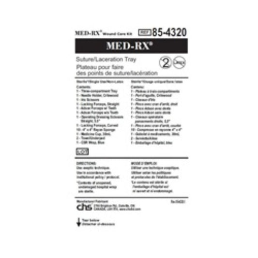 Med-Rx® Suture and Laceration Tray- 85-4320 - Case of 25 Tray