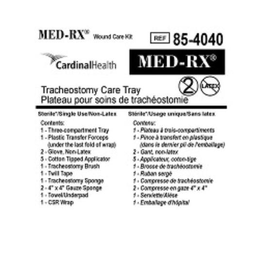 Med-Rx® Tracheostomy Care Tray- 85-4040 - Case of 30 Tray