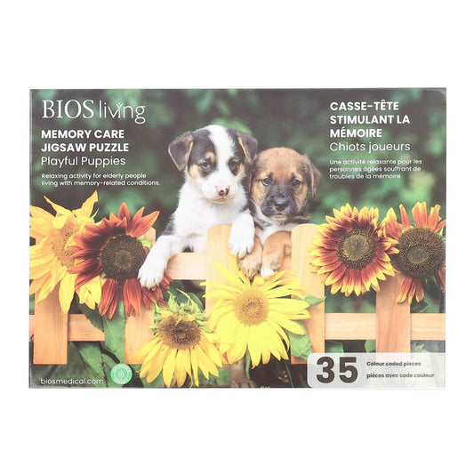 Memory Care Jigsaw Puzzle - Playful puppies
