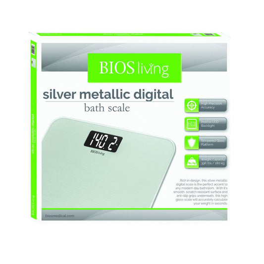 Metallic Digital Scale - Silver Metallic