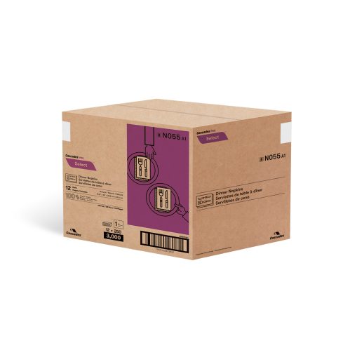 Cascades Napkin, Natural, 12 rolls per case (N055)