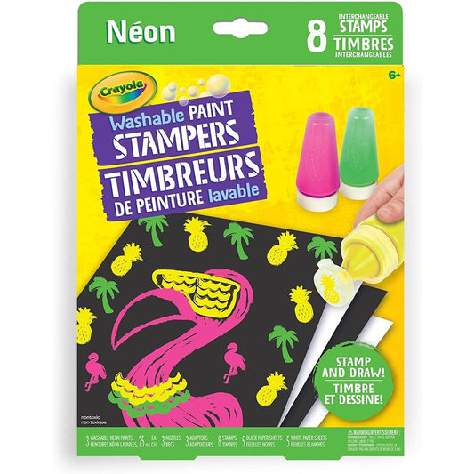 Crayola Washable Paint Stampers, Neon, 8ct