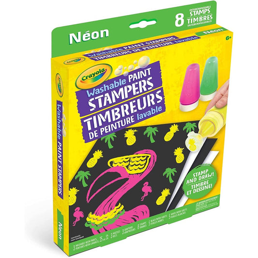 Crayola Washable Paint Stampers, Neon, 8ct