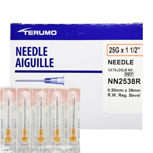 Terumo® Standard Hypodermic Needle, 23G x 1", UTW, Blue
