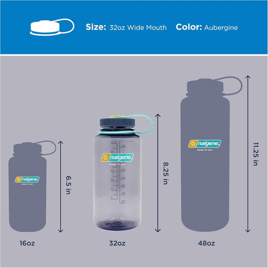 Nalgene Aubergine Sustain, With Mouth Bottles, 32 oz.