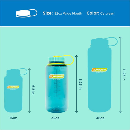 Nalgene Cerulean Sustain, With Mouth Bottles, 32 oz.