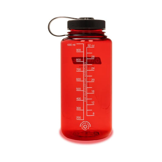 Nalgene Red Sustain SB, Wide Mouth Water Bottle, 32 oz.