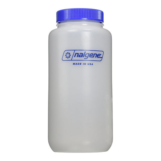 Nalgene Wide-Mouth Round with Logo and Blue non-Loop-Top, HDPE, 32 oz.