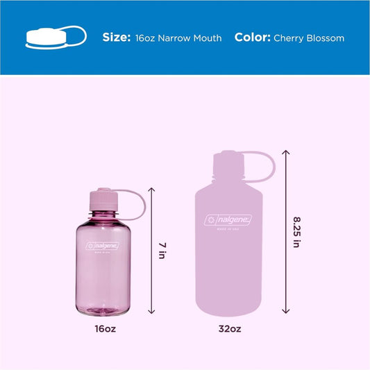 Nalgene Cherry Blossom Sustain, Narrow Mouth Water Bottle, 16 oz.