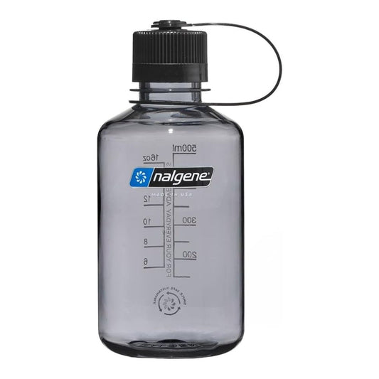 Nalgene Gray w/Black Cap Sustain SB, Narrow Mouth Water Bottle, 16 oz.