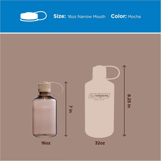 Nalgene Mocha Sustain, Narrow Mouth Water Bottle, 16 oz.