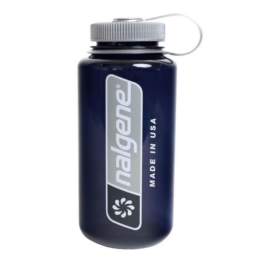 Nalgene Odyssey Grey with Large Vertical Logo Sustain, Wide Mouth Water Bottle, 32 oz.