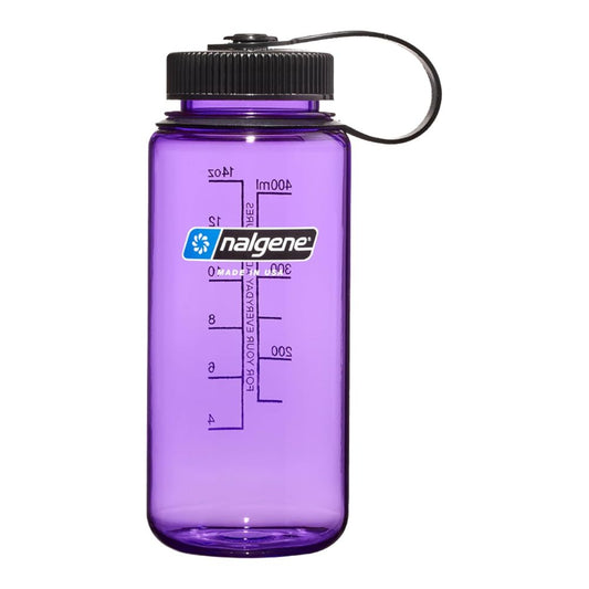 Nalgene Purple w/Black Cap, Sustain, Wide Mouth Water Bottle, 16 oz.