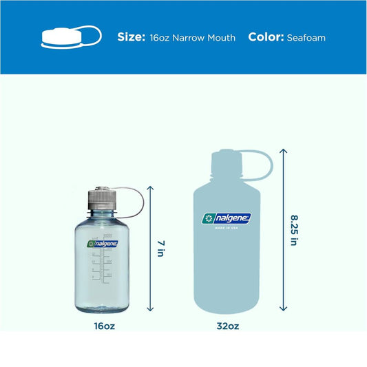 Nalgene Seafoam Sustain, Narrow Mouth Water Bottle, 16 oz.