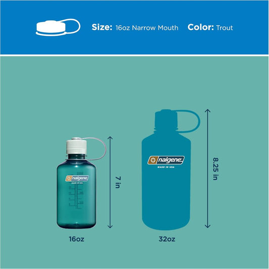 Nalgene Trout Sustain, Narrow Mouth Water Bottle, 16 oz.