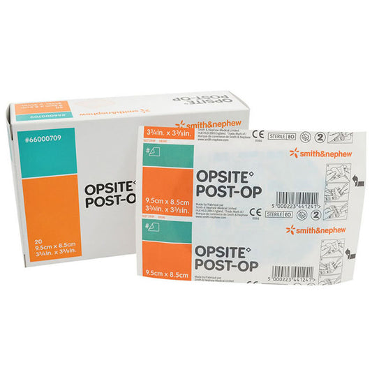Smith & Nephew OPSITE™ Post-Op Transparent Waterproof Dressing, with Absorbent Pad, 9.5cm x 8.5cm