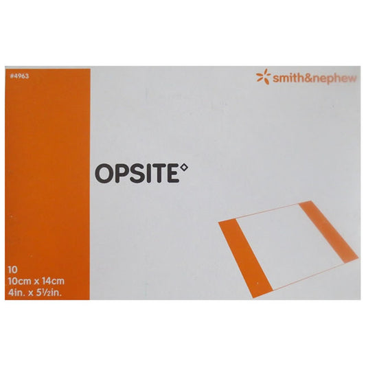 Smith & Nephew OPSITE™ Transparent Adhesive Polyurethane Film Dressing, 10cm x 14cm