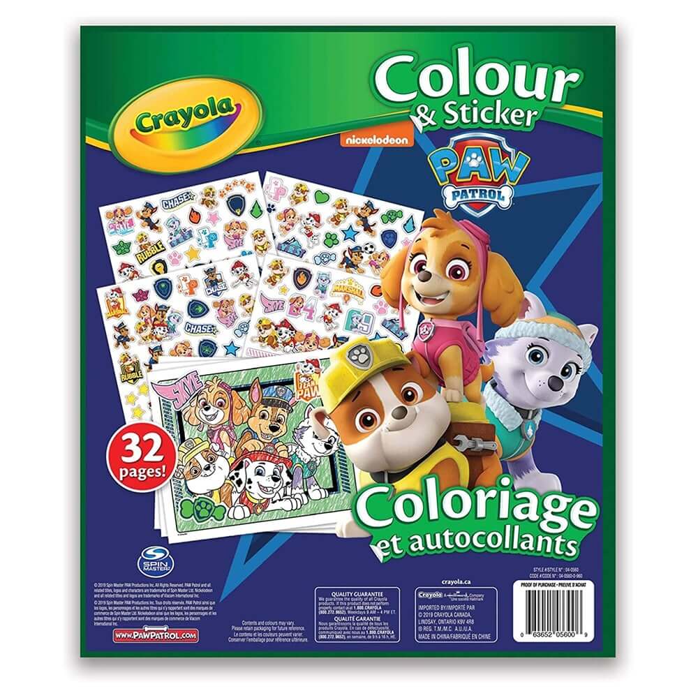 Paw Patrol Colours And Stickers