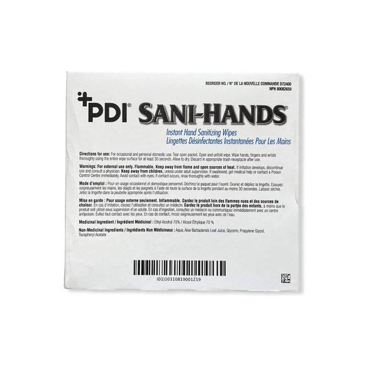 PDI SANI-HANDS Sanitizing Wipes, 100/Box