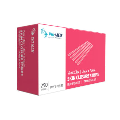 PRIMAFLEX Reinforced Skin Closure Strips, White - 1/8 ” × 3”