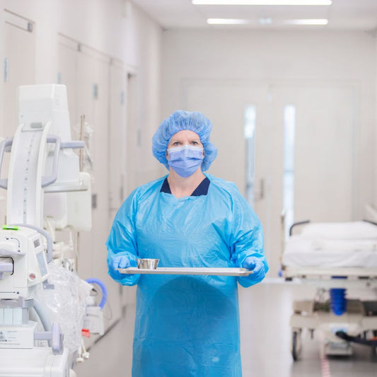 PRIMED AAMI 4 Overhead Isolation Gown - Knit Cuff, Open Back