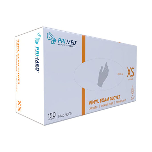 Clear Vinyl Exam Glove, Powder-Free Clear - Box of 150