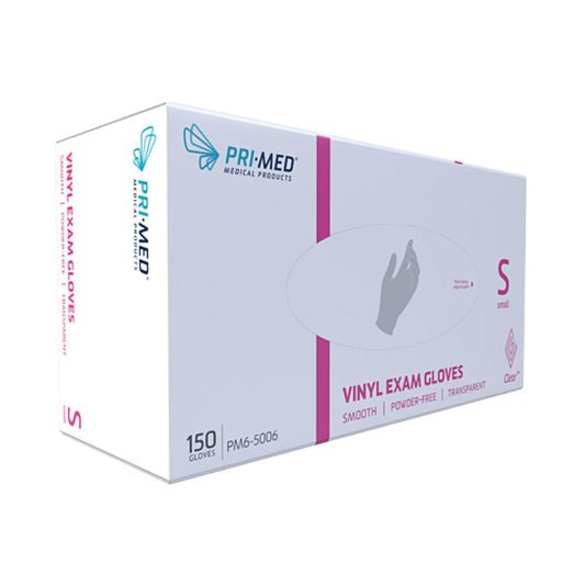 Clear Vinyl Exam Glove, Powder-Free Clear - Box of 150