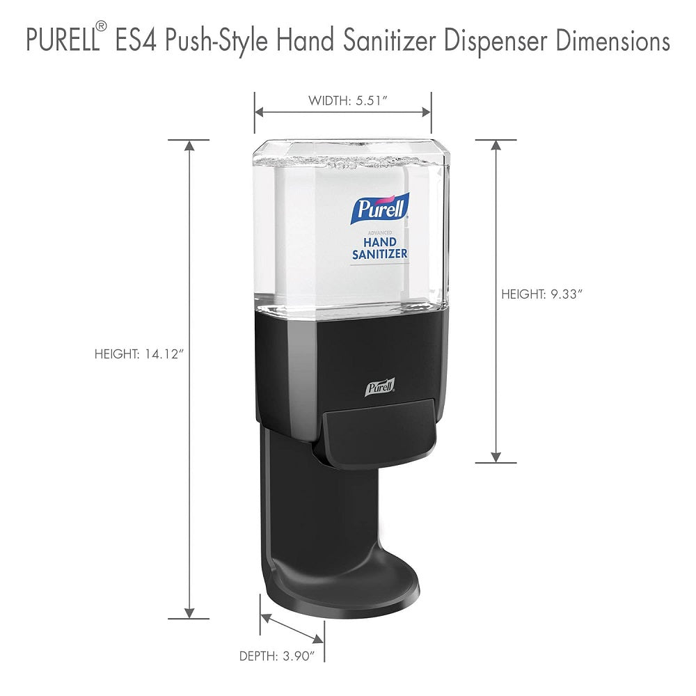 PURELL® ES4 Hand Sanitizer Dispenser, Push-Style - Graphite