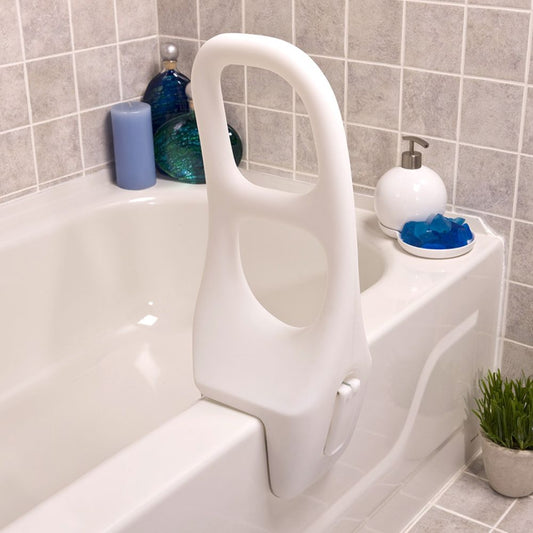 Parsons Plastic Bathtub Safety Rail, White - Tall - Rotational