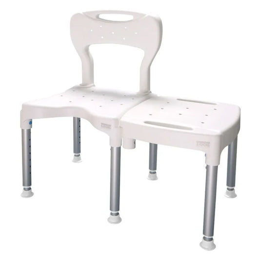 Parsons Transfer Bench with Backrest - Aluminum Frame