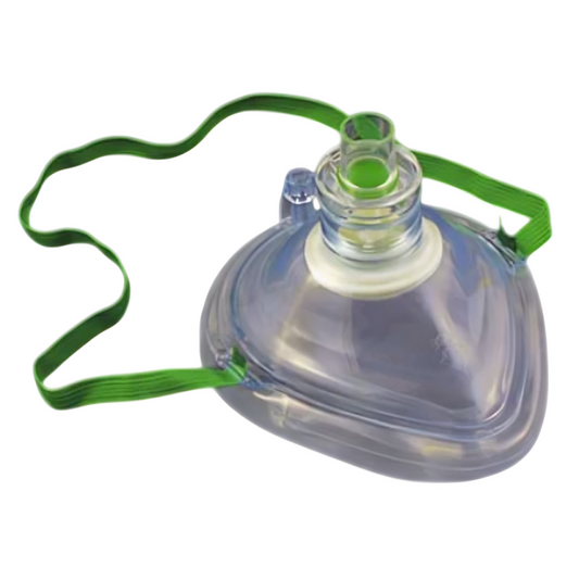 Pocket Resuscitator Mask, Adult, in white case w/clip