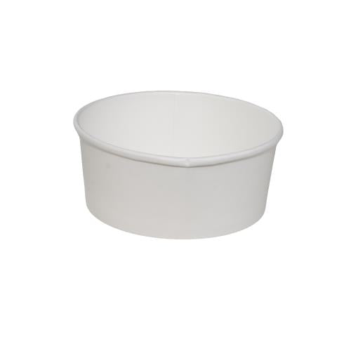 Premier Essential Paper Food Containers Squat, Double Poly-Lined Hot and Cold, 32oz, White, 240/Case