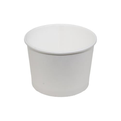 Premier Essential Paper Food Containers, Double Poly-Lined, Hot and Cold, 12oz, White, 500/Case