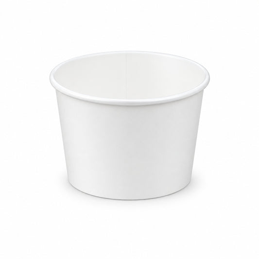 Premier Essential Paper Food Containers, Double Poly-Lined, Hot and Cold, 16oz, White, 500/Case