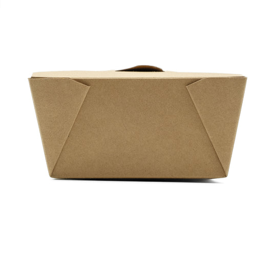 Premier Essential Food Box #1, PE Lined with Fold Lids, Kraft, Extra Small, 450/Case
